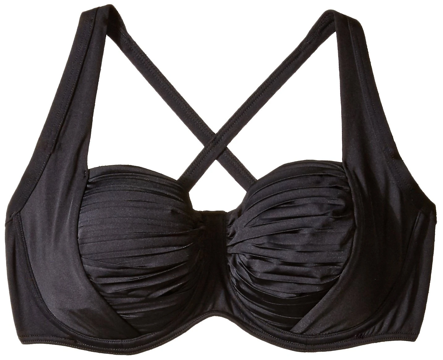 Seafolly Black Balconnet Swimsuit Top Goddess D and F Cups