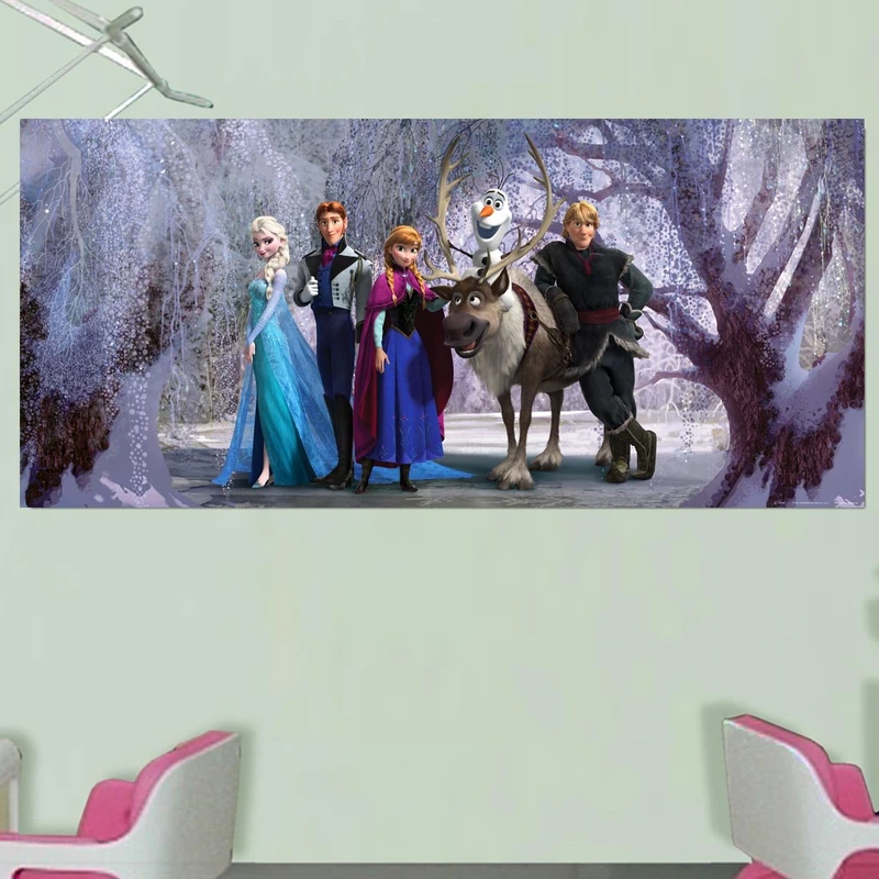 AG Design Disney Frozen Photo Mural Wallpaper for Children's Room, Paper, Multi-Colour, 0.1 x 202 x 90 cm