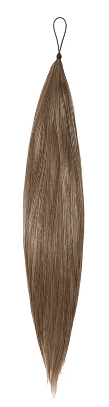 Human Hair Addition Silky Straight 18" Colour 10 - Medium Ash Brown (Versatile Ponytail and Braid Hair Switch)