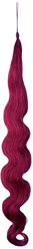 Human Hair Addition Softwave 24" Colour BURG - Burgundy (Versatile Ponytail and Braid Hair Switch)