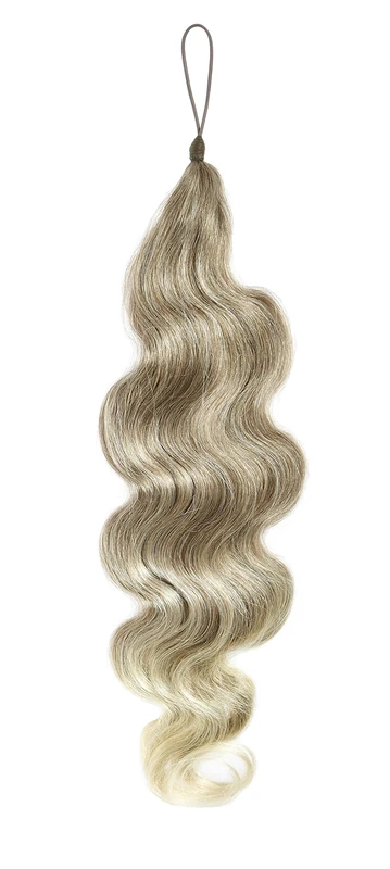 Human Hair Addition Softwave 24" Colour 6-22 - Dark Ash Brown - Beach Blonde (Versatile Ponytail and Braid Hair Switch)