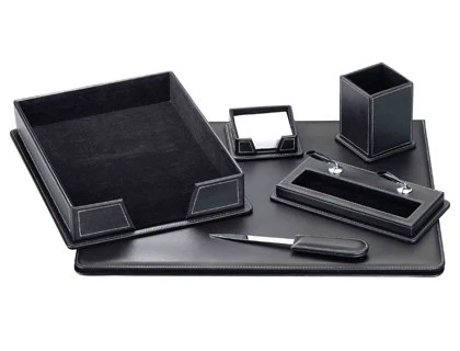 - Escribania 6-Piece Leather Desk Set B