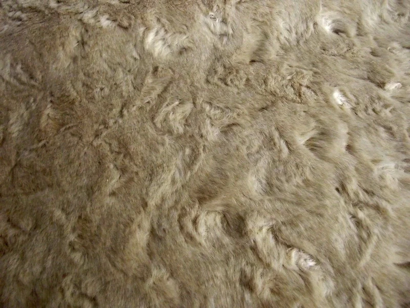 Super Luxury Faux Fur Fabric Material - Beige Crush, 1Mtr - 150cm x 100cm