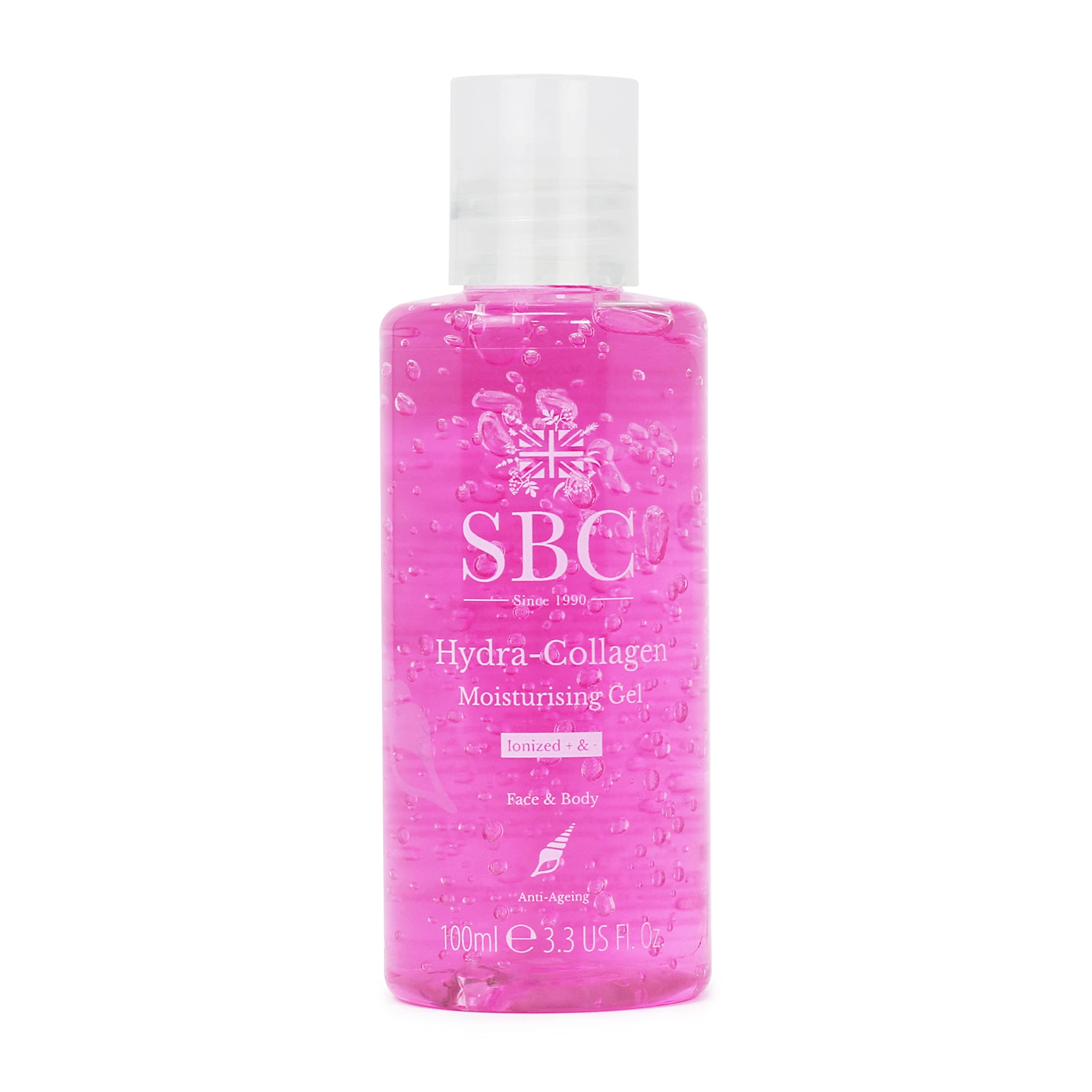 SBC Skincare Hydra-Collagen Moisturising Gel - 100ml | Anti-Ageing Collagen Gel | Oil-Free Lightweight Face And Body Moisturiser Gel | Collagen Skincare Gel | Collagen Body Lotion