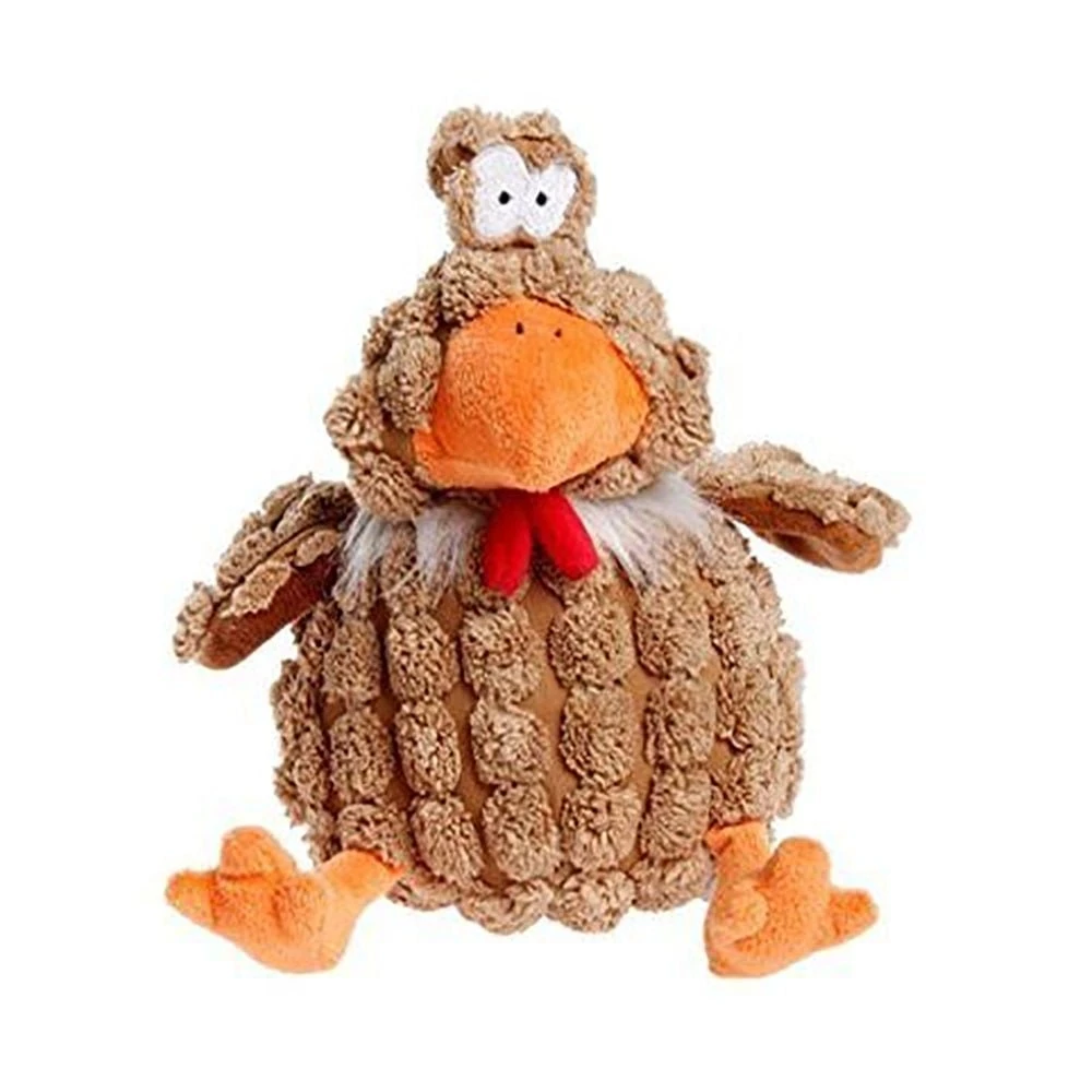 Petface Farmyard Buddies Chunky Chicken Plush Dog Toy