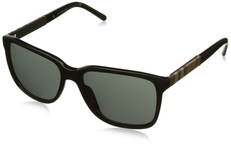 Burberry Men's 0BE4181 300187 58 Sunglasses, Black/Gray