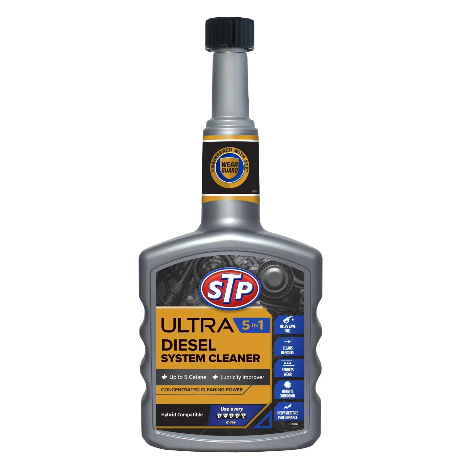 STP Ultra 5 in 1 Diesel Fuel System Cleaner 400ml , Restores Power and Protects your Engine, Enhances Fuel Economy, Mechanical Car Cleaning Products, Concentrated Cleaning Formula, Made in the UK