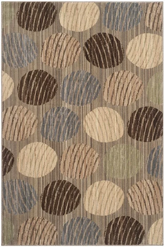 Safavieh Contemporary Indoor Woven Rectangle Area Rug, Infinity Collection, INF543, in Taupe / Beige, 122 X 183 cm for Living Room, Bedroom or Any Indoor Space