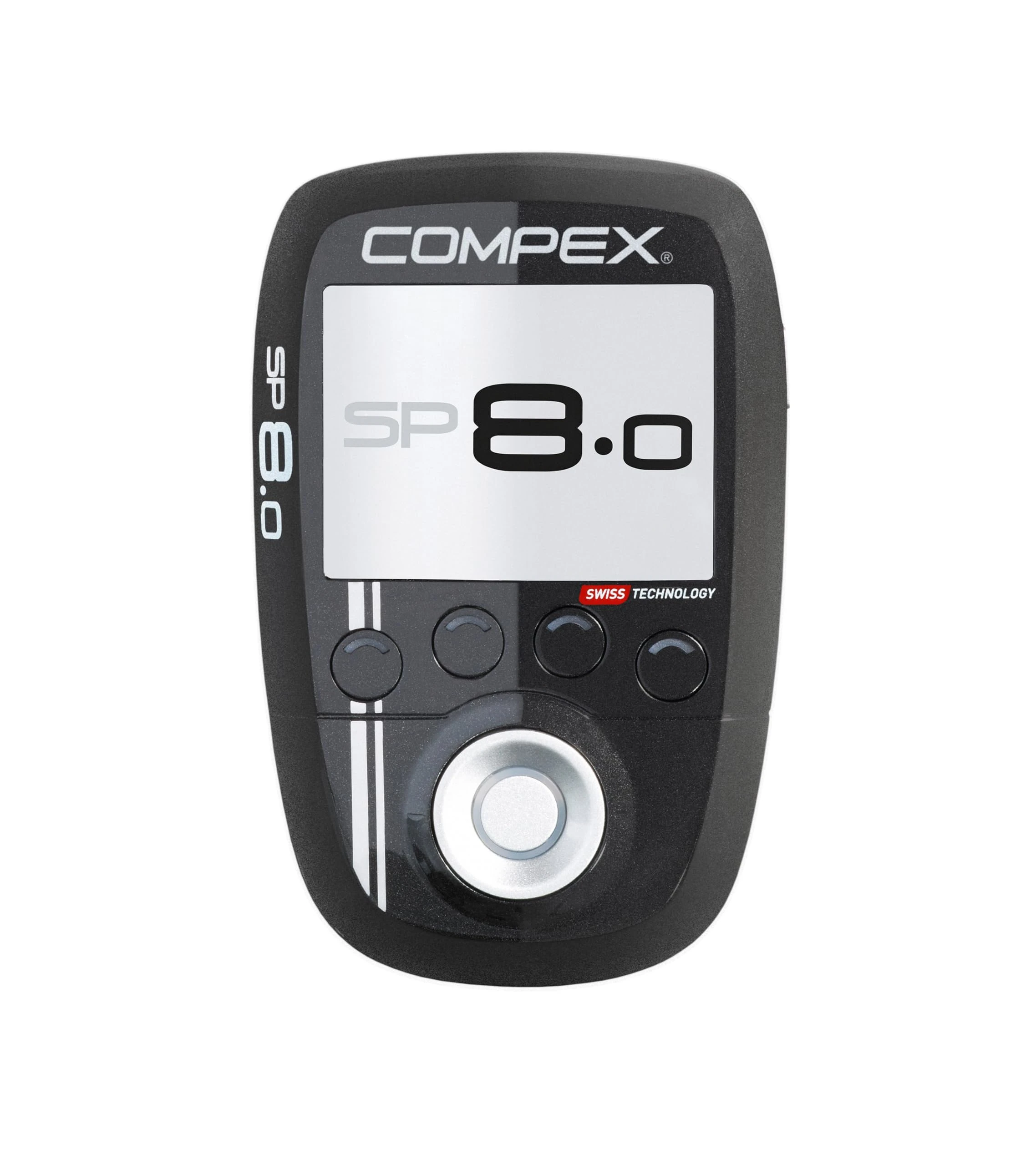 COMPEX SP 8.0 - Wireless muscle stimulator EMS, TENS and Massage - 4 independent channels, 999 intensity levels, 40 programmes - Compex Coach application compatible - Integrated MI sensor