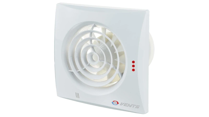 Vents VEN-100-QUIET Low Noise Energy Efficient Extractor Bathroom or Kitchen-Standard Fan for 4" 100mm ducting, White
