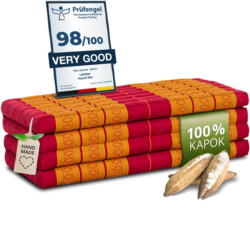 livasia Sustainable Kapok Folding Mattress - 79x43x3.1 inch - Image 1
