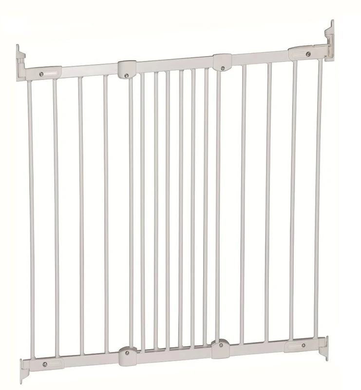 Safetots Diagonal Fit Baby Gate - 67cm to 105.5cm, White Metal Multi Fit Stair Safety Barrier