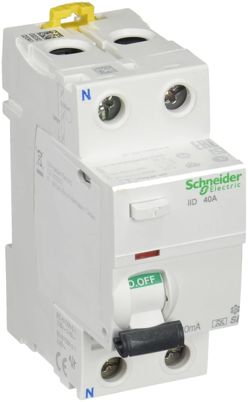 Schneider A9R61240 Rccb Residual Current Circuit Breaker Iid 2P 40A 30Ma Si, White