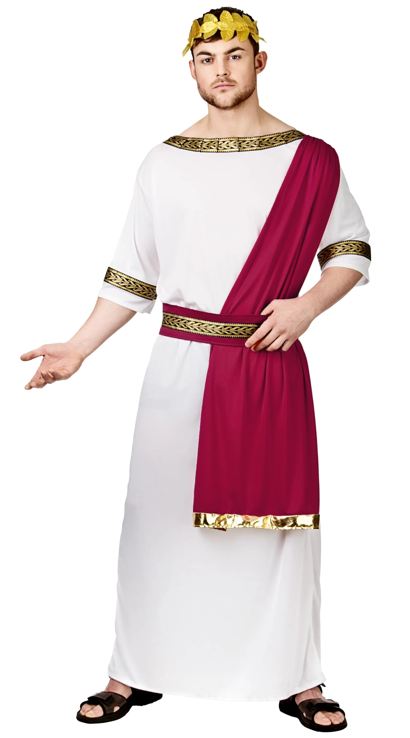 Wicked Costumes Mens Roman Emperor Fancy Dress Costume - Large