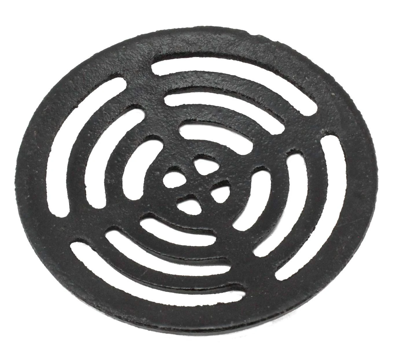 Black Cast Round Drain Grate Gully Grid Cover - 8” 200mm x 12mm