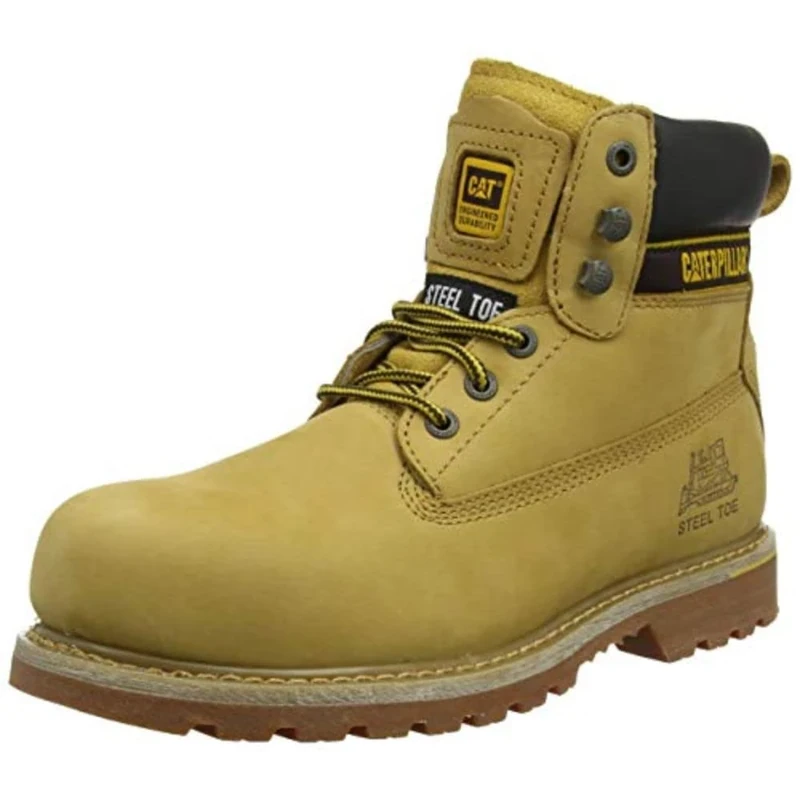 Cat Footwear Men's Holton Work Boots, Beige Honey 002, 6 UK