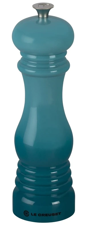 Le Creuset Classic Adjustable Pepper Mill Grinder, Chip-Resistant ABS Plastic, Anti-Corrosion, 40g, 21 cm, Teal, 96001900490000