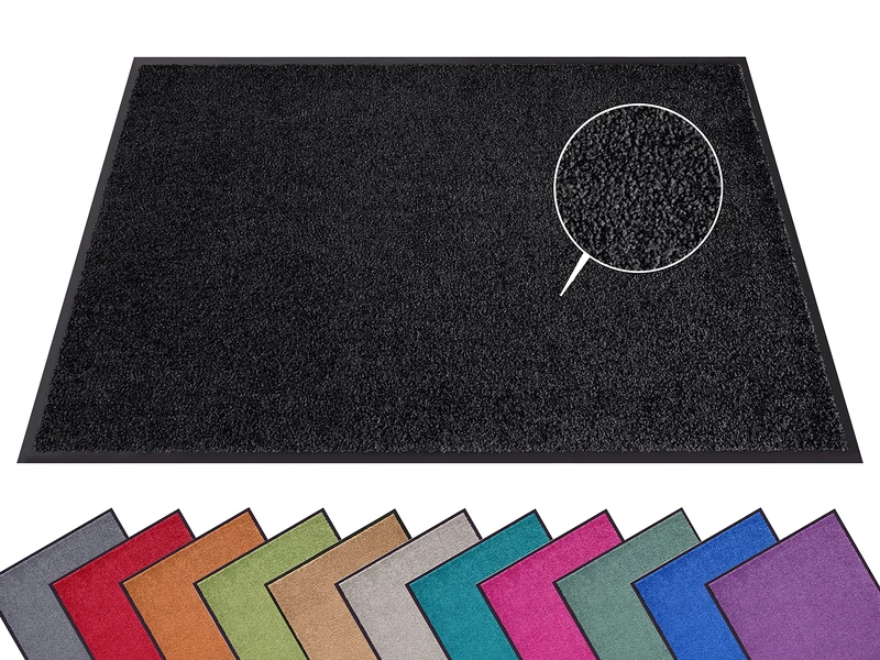 Hanse Home Doormat (S-XXL) 120 x 180 cm - 12 Colours - Outdoor Dirt Trapper Mat Door Mat Washable & Weatherproof Non-Slip for Entrance Area & Outdoor Use - Black