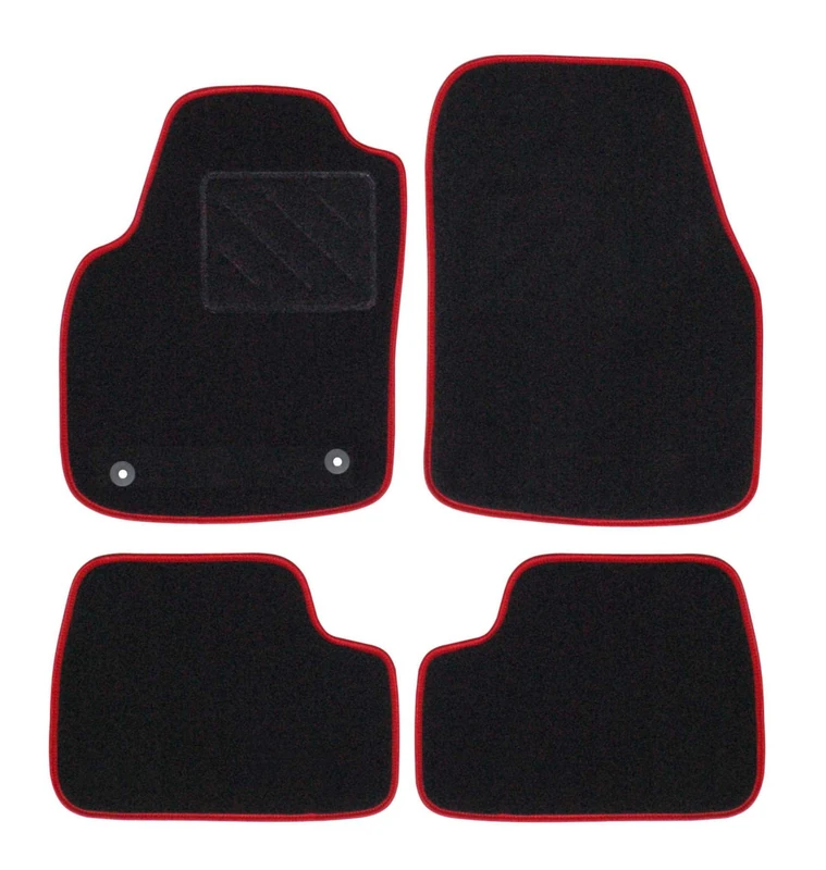 RAU Daksro 0617 Driver Mat Needle Felt Floor Mats with Red Edging Pad Holder Black - Image 1