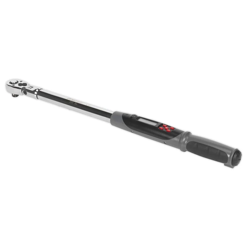 Sealey Stw309 Angle Torque Wrench Flexi-Head Digital 1/2Sq Drive 20-200Nm