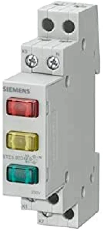 Siemens 5TE5803 Traffic Light 3 Lamps, 230V Red/Yellow/Green, White