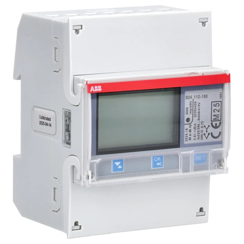 ABB B24 112-100 6 Amp kilowatt hour meter, RS-485 communication (2CMA100178R1000)