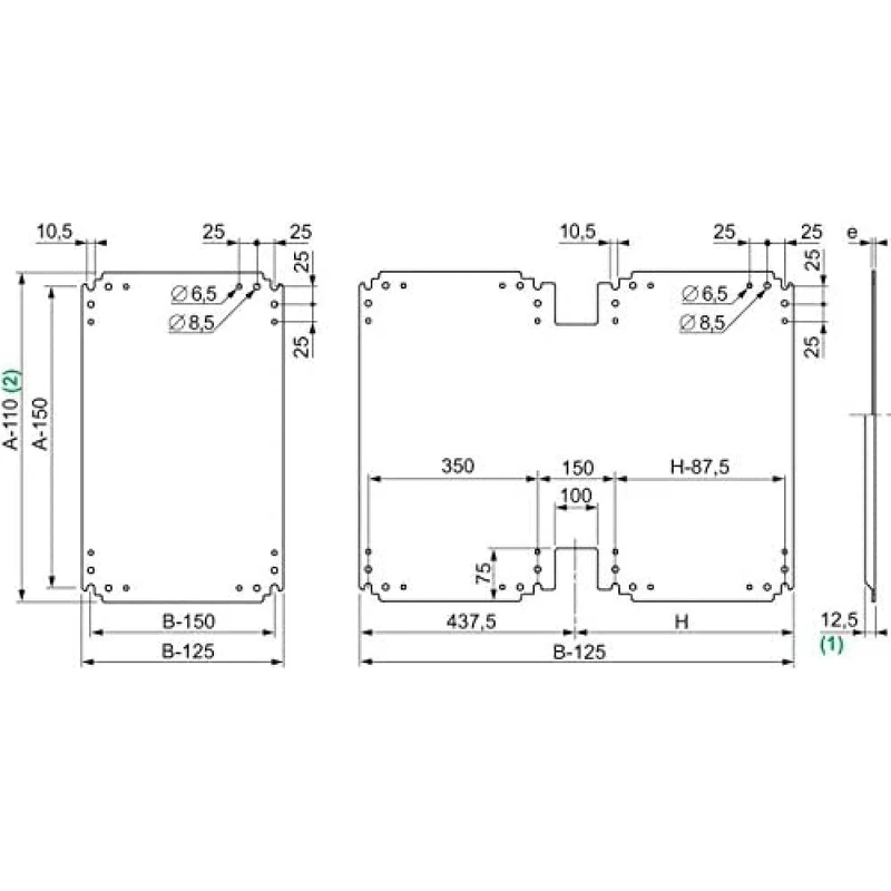 Schneider Electric NSYPMM1012 Mounting Plate Metal For Pla 1000 x 1250 mm