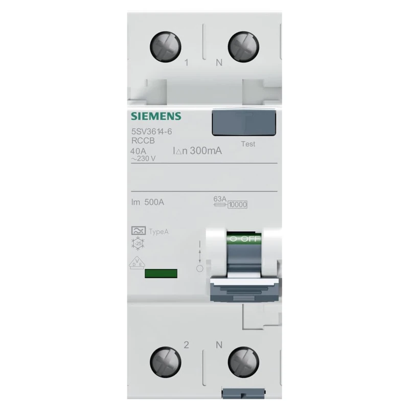 Siemens 5sv – Differential Switch Class A 2 Poles 40 A 300 A 70 mm
