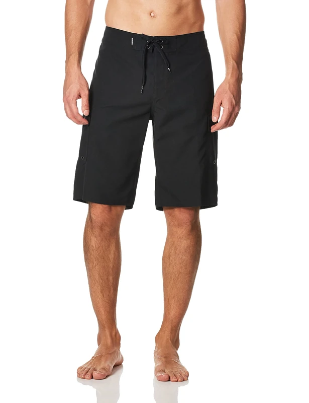 Quiksilver Men's Manic 22 Inch Length Cargo Pocket Boardshort Swim Trunk Board Shorts, Black, 46