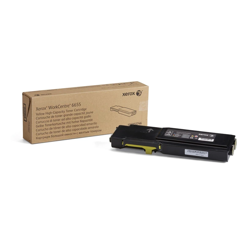 Xerox Genuine Workcentre 6655 Yellow High Capacity Toner Cartridge (7,500 Pages) - 106R02746