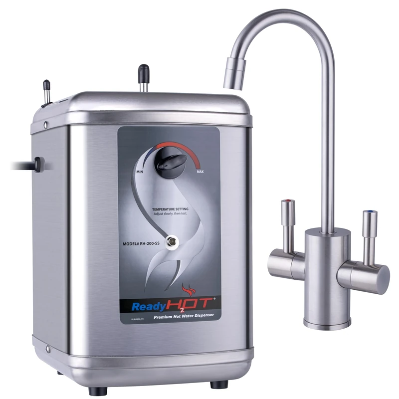 Ready Hot RH-200-F560-BN Stainless Steel Hot Water Dispenser System, Includes Brushed Nickel Dual Lever Faucet - Image 1