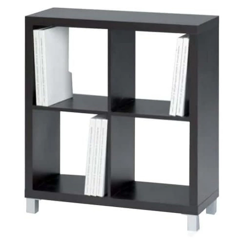 Kit Closet Kubox - Bookcase, 4 Hole Black