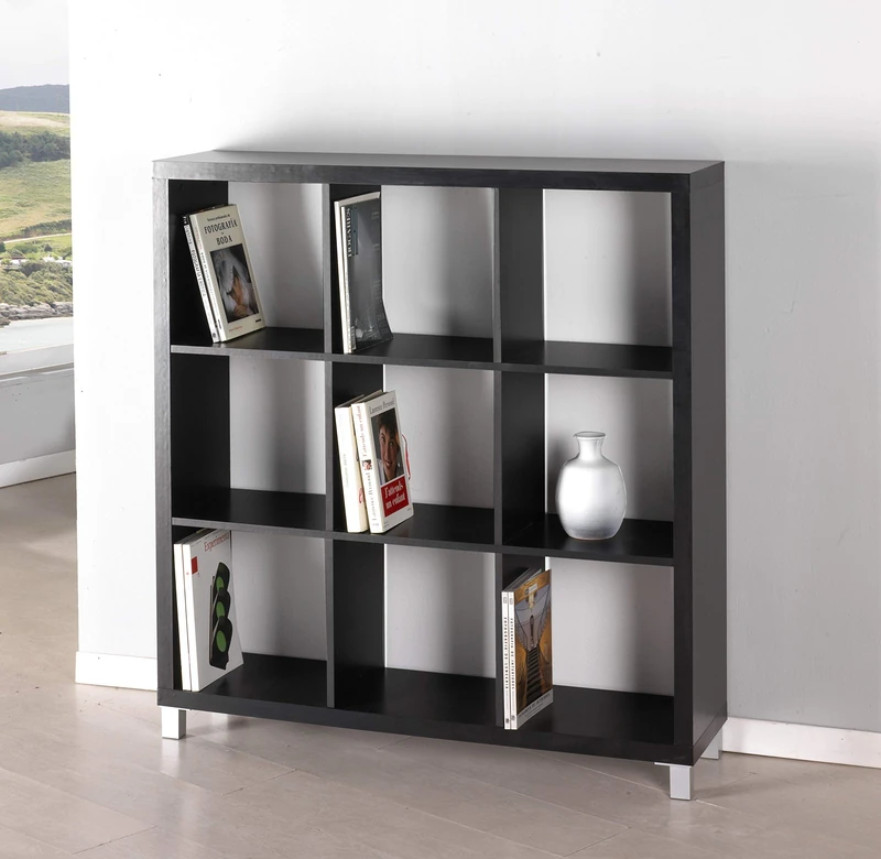 Kit Closet Kubox - Bookcase, 9 Hole, Black - Image 1
