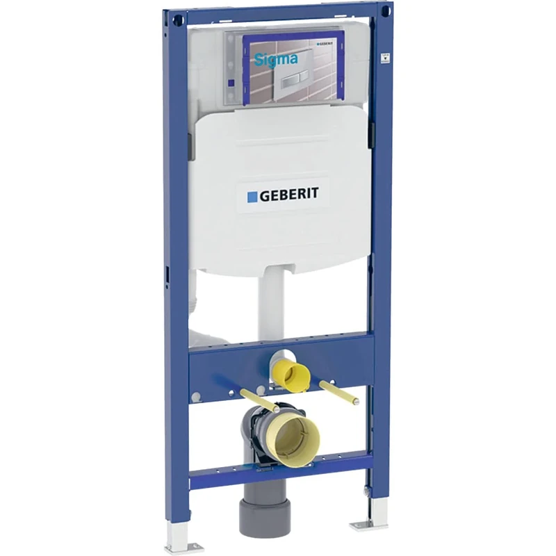 Geberit Duofix 111.374.00.5 Wall-Mounted Toilet Mounting Element for Wall-Mounted Toilet 112 cm with Built-in Cistern Sigma 12 cm PVC Drain Elbow