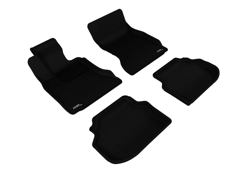 3D MAXpider L1BM05401509 Complete Set Custom Fit All-Weather Floor Mat for Select BMW 5 Series (F10) Models - Kagu Rubber (Black)