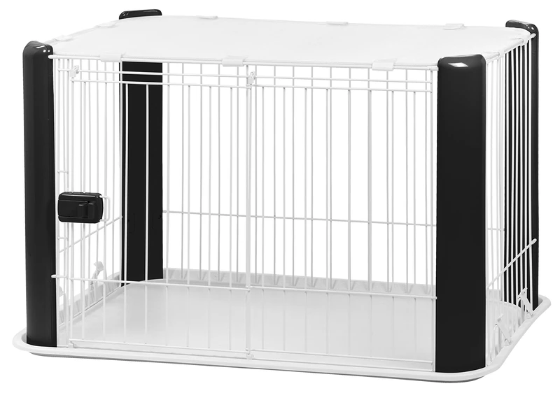 IRIS Wire Dog Play Pen, Black - Image 1