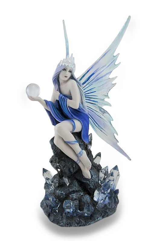 Zeckos Anne Stokes Blue and Purple Stargazer Fairy Statue - Image 1