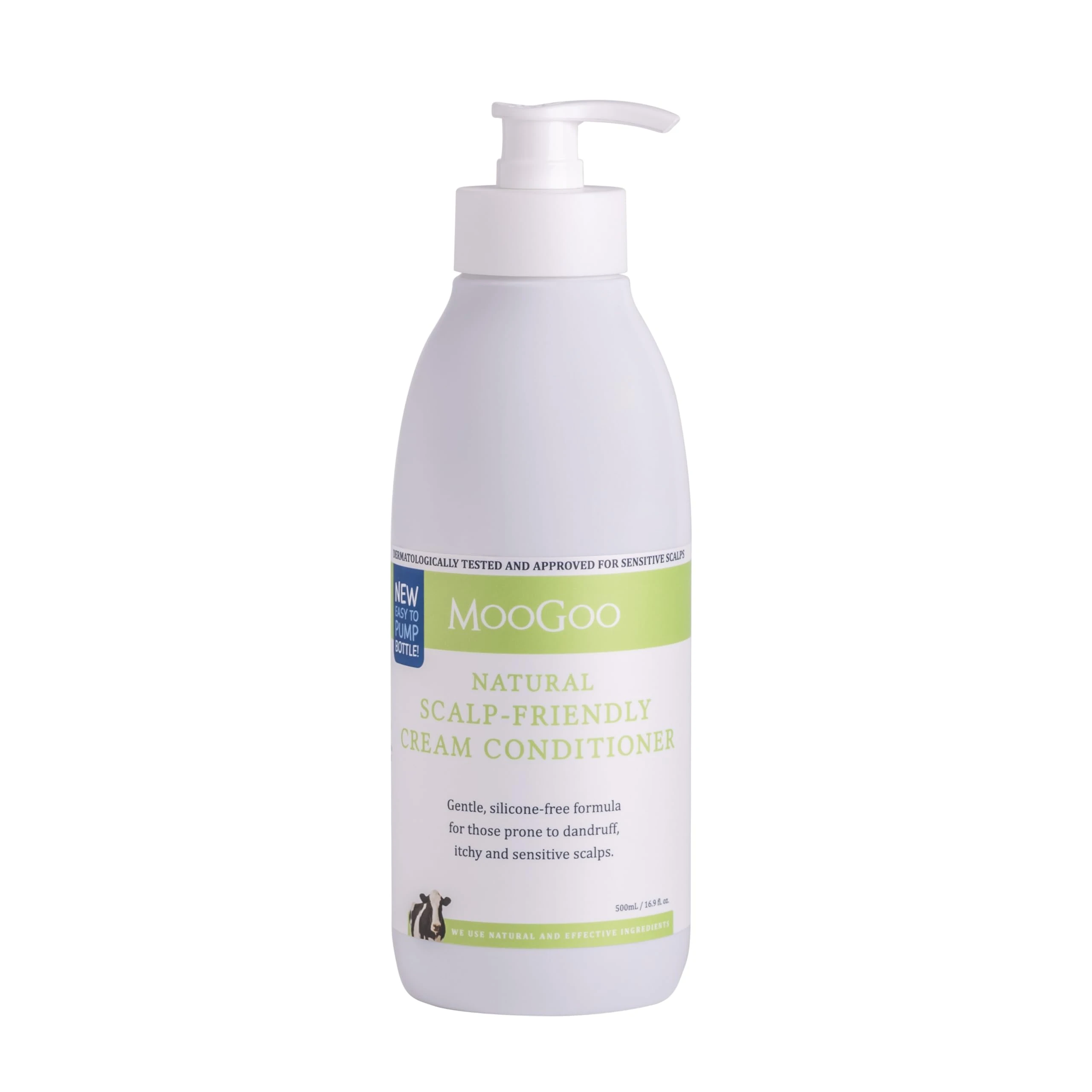 MooGoo Cream Conditioner - For Itchy, Dry, Eczema, Psoriasis & Dandruff Prone Scalps – SLS, Silicone, Sulfate & Paraben Free - Natural & Gentle Formula – 500ml / 16.9 fl.oz.