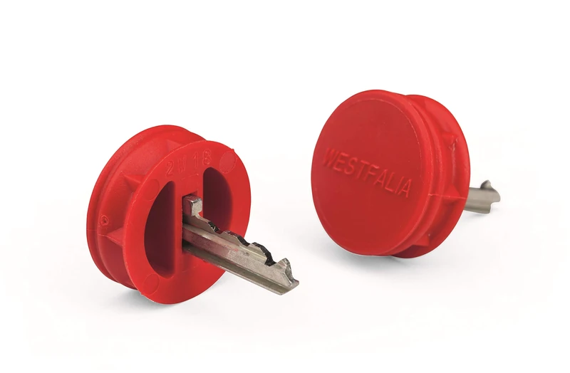 Westfalia 942001513214 Replacement Key Number 14 for Detachable Tow Bar (Pack of 2), Red