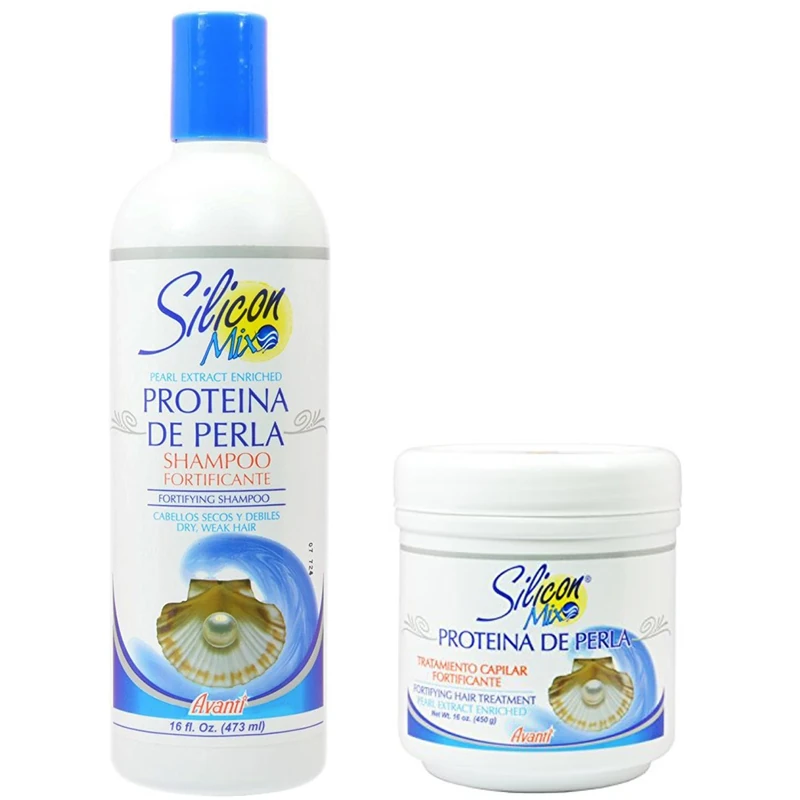 Silicon Mix Proteina De Perla Shampoo and Hair Treatment 16oz Each - Image 1