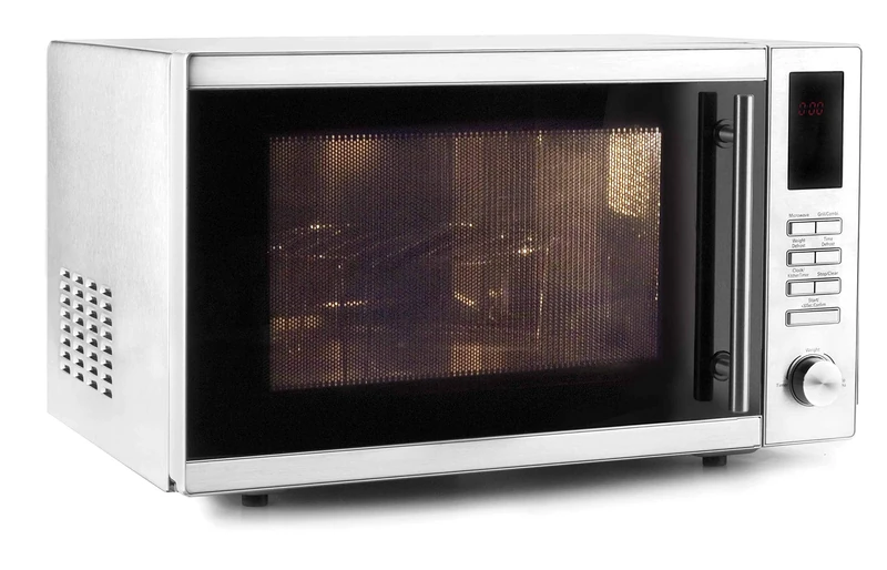 Lacor 69324 Microwave Oven with Turnable and Grill, 25 Litre, Silver