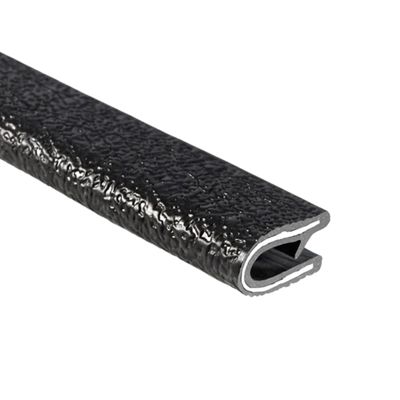Trim-Lok Edge Trim – Fits 1/8” Edge, 9/16” Leg Length, 25’ Length, Black, Pebble Texture – Flexible PVC Edge Protector for Sharp/Rough Surfaces, Easy to Install