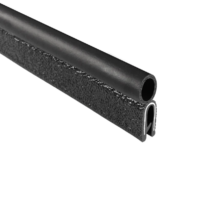 Trim-Lok Trim Seal with Top Bulb – Fits 1/8” Edge, 3/8” Bulb Seal Diameter, 25’ Length – PVC Plastic Trim with EPDM Rubber Seal, Easy to Install for Cars, Boats, RVs, Trucks, and Home Applications