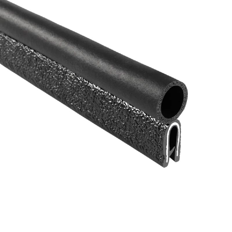 Trim-Lok Trim Seal with Top Bulb – Fits 1/8” Edge, 7/16” Bulb Seal Diameter, 25’ Length – PVC Plastic Trim with EPDM Rubber Seal, Easy to Install for Cars, Boats, RVs, Trucks, and Home Applications