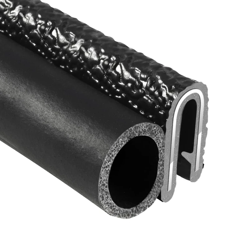 Trim-Lok Trim Seal with Side Bulb – Fits 3/16” Edge, 5/8” Bulb Seal Diameter, 25’ Length – PVC Plastic Trim with EPDM Rubber Seal, Easy to Install for Cars, Boats, RVs, Trucks, and Home Applications