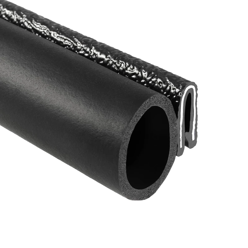 TRIM-LOK Trim Seal with Side Bulb - Fits 0.750" Bulb, 1/16" Edge, 9/16" Leg, 25 Feet Length - Flexible PVC Plastic Trim with EPDM Rubber Seal