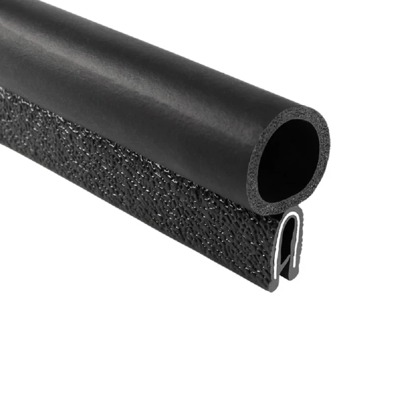 Trim-Lok Trim Seal with Top Bulb – Fits 1/8” Edge, 3/a” Bulb Seal Diameter, 25’ Length – PVC Plastic Trim with EPDM Rubber Seal, Easy to Install for Cars, Boats, RVs, Trucks, and Home Applications