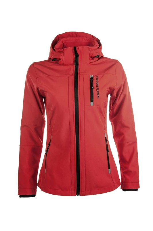 Hkm 5273 Softshell Jacket Sport Women's Girls' Jacket Rain Jacket Hood Red 140