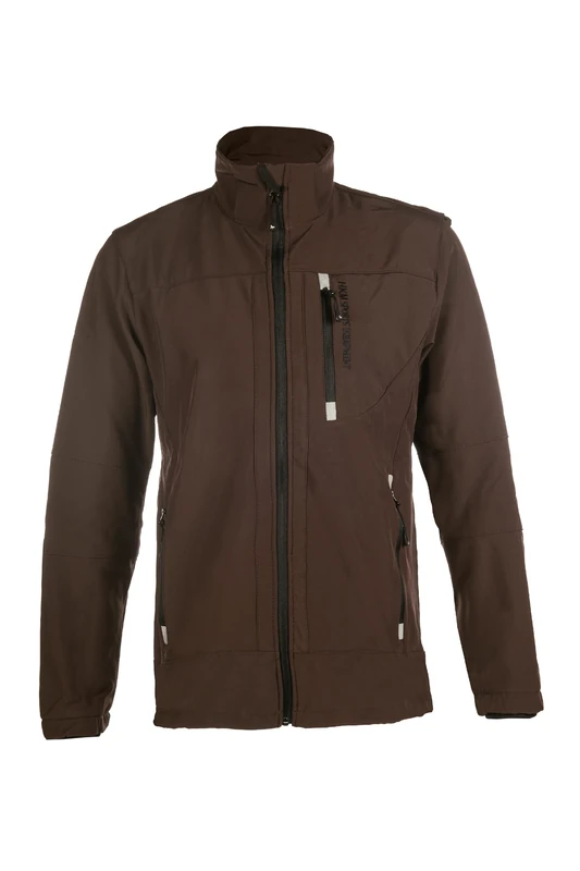 Hkm Men's Softshell Sports Jacket, Dark Brown, L