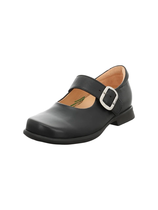 Think! Damen PENSA chromfrei gegerbte nachhaltige Halbschuhe, SCHWARZ 0000